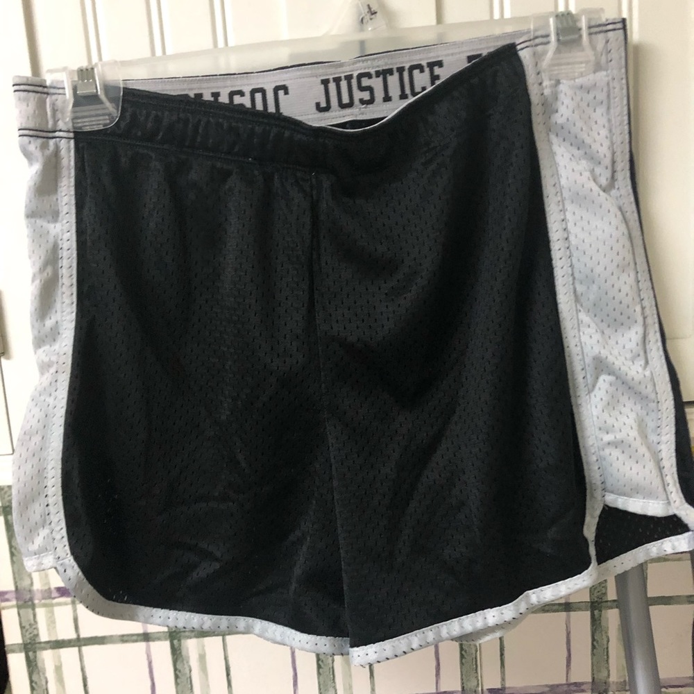 Justice Athletic Shorts ( kid size 12 fits adult small)